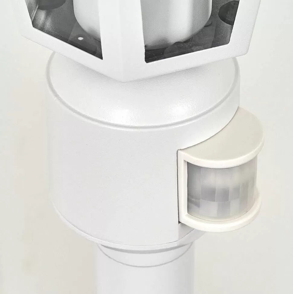 hofstein Lampes Extérieures Avec Detecteur>Borne Lumineuse Loria Blanc, 1 Lumiere, Detecteur De Mouvement