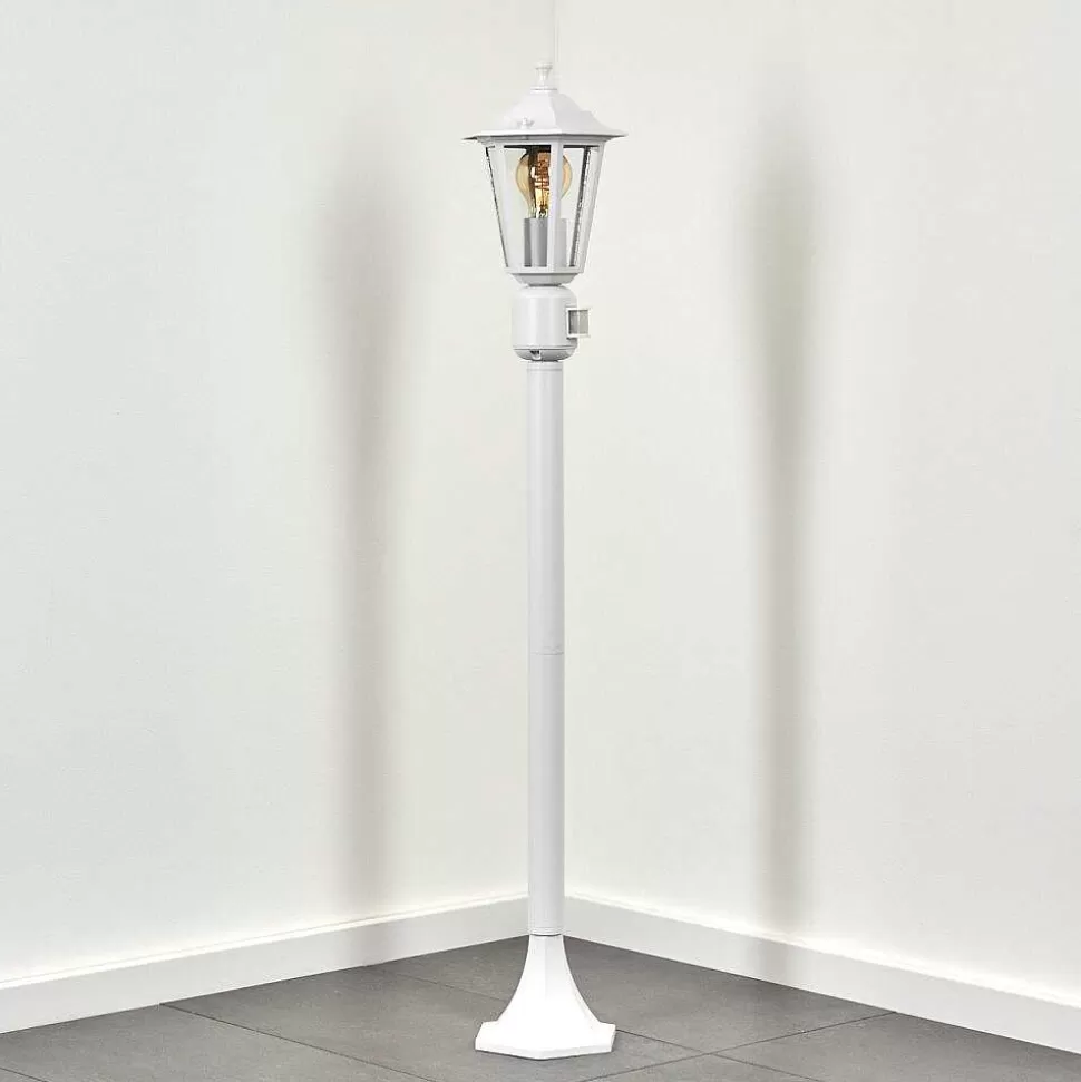 hofstein Lampes Extérieures Avec Detecteur>Borne Lumineuse Loria Blanc, 1 Lumiere, Detecteur De Mouvement