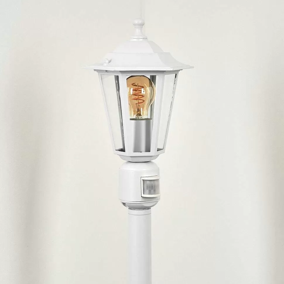 hofstein Lampes Extérieures Avec Detecteur>Borne Lumineuse Loria Blanc, 1 Lumiere, Detecteur De Mouvement