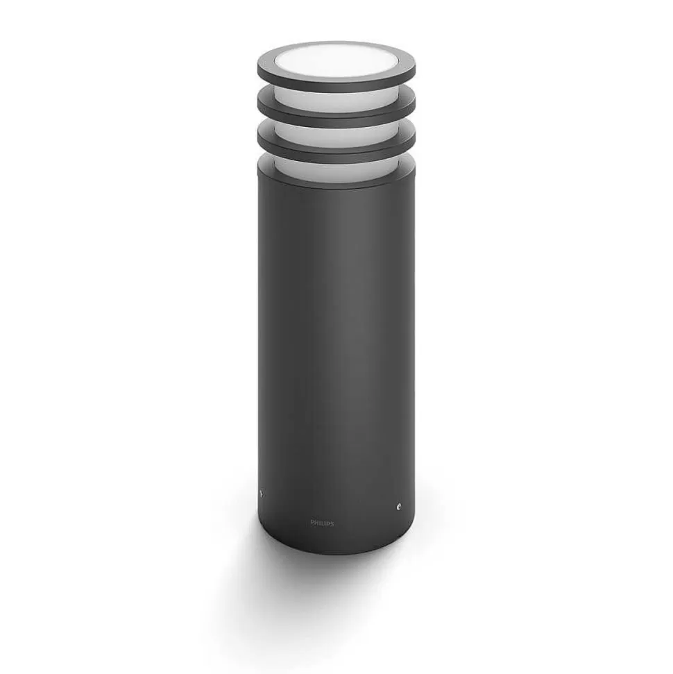 Luminaires Philips Luminaires Extérieurs Connectes>Borne Lumineuse Philips Hue White Lucca Led Anthracite, 1 Lumiere