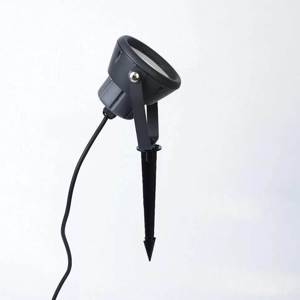hofstein Spots Extérieurs>Borne Lumineuse Sempach Led Noir, 1 Lumiere, Changeur De Couleurs