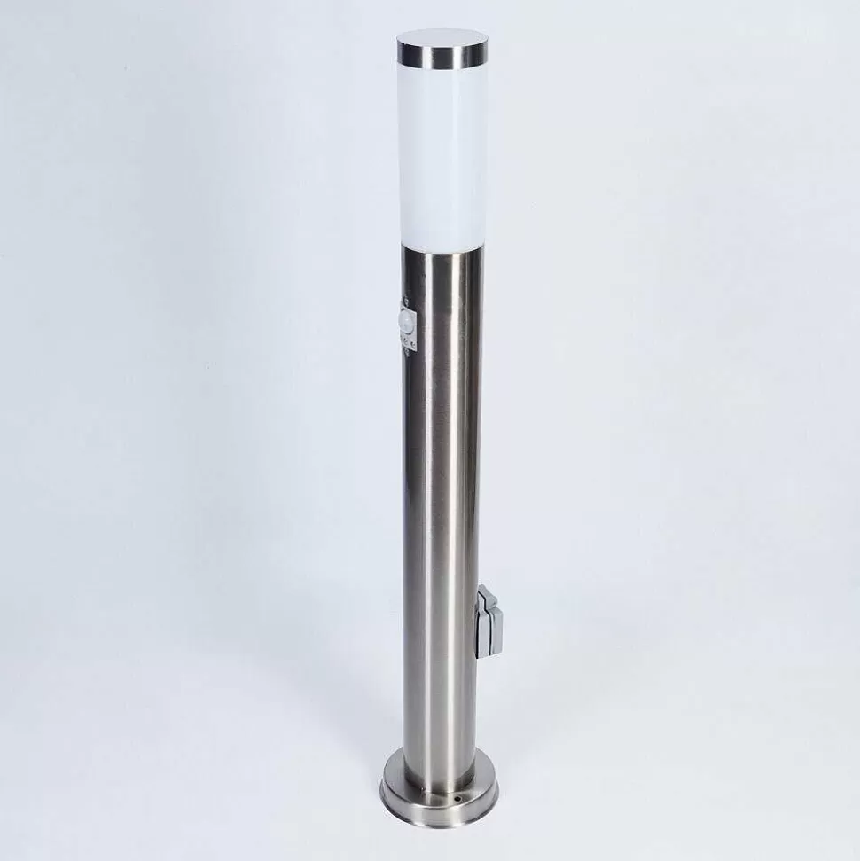 hofstein Lampes Extérieures Avec Detecteur>Borne Lumineuse Sessa Nickel Mat, 1 Lumiere, Detecteur De Mouvement