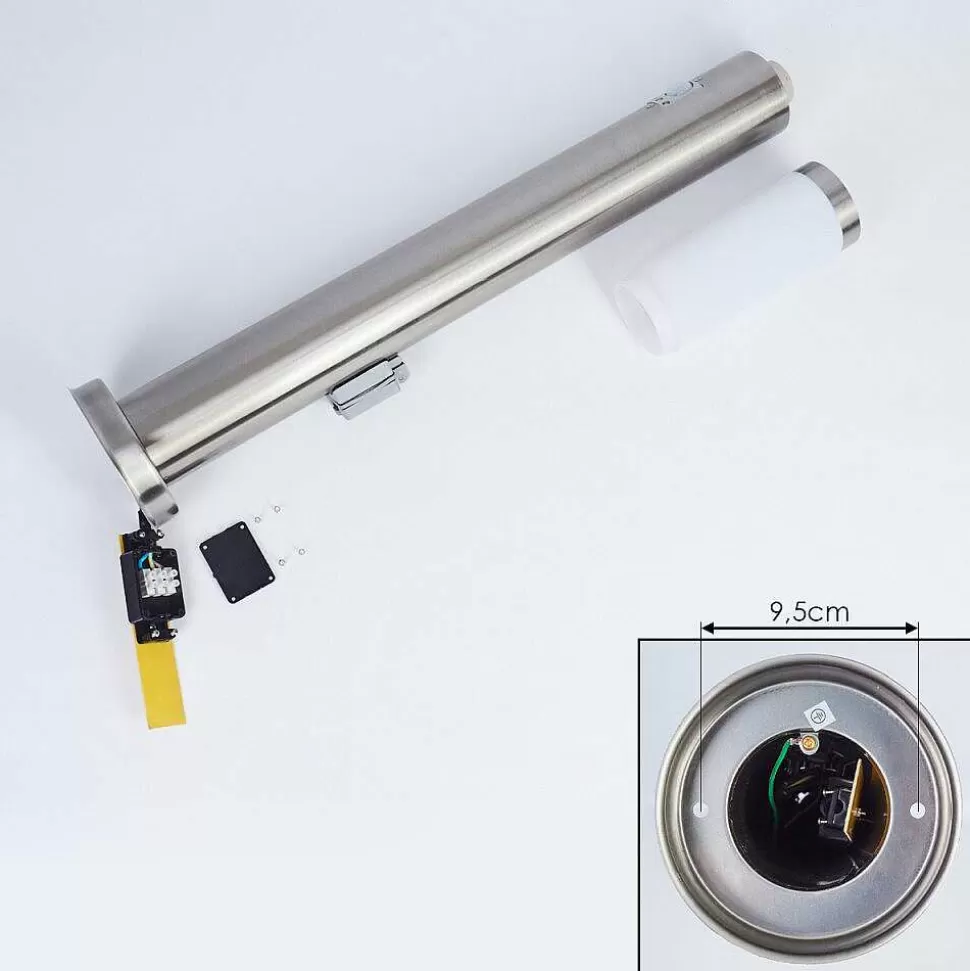 hofstein Lampes Extérieures Avec Detecteur>Borne Lumineuse Sessa Nickel Mat, 1 Lumiere, Detecteur De Mouvement