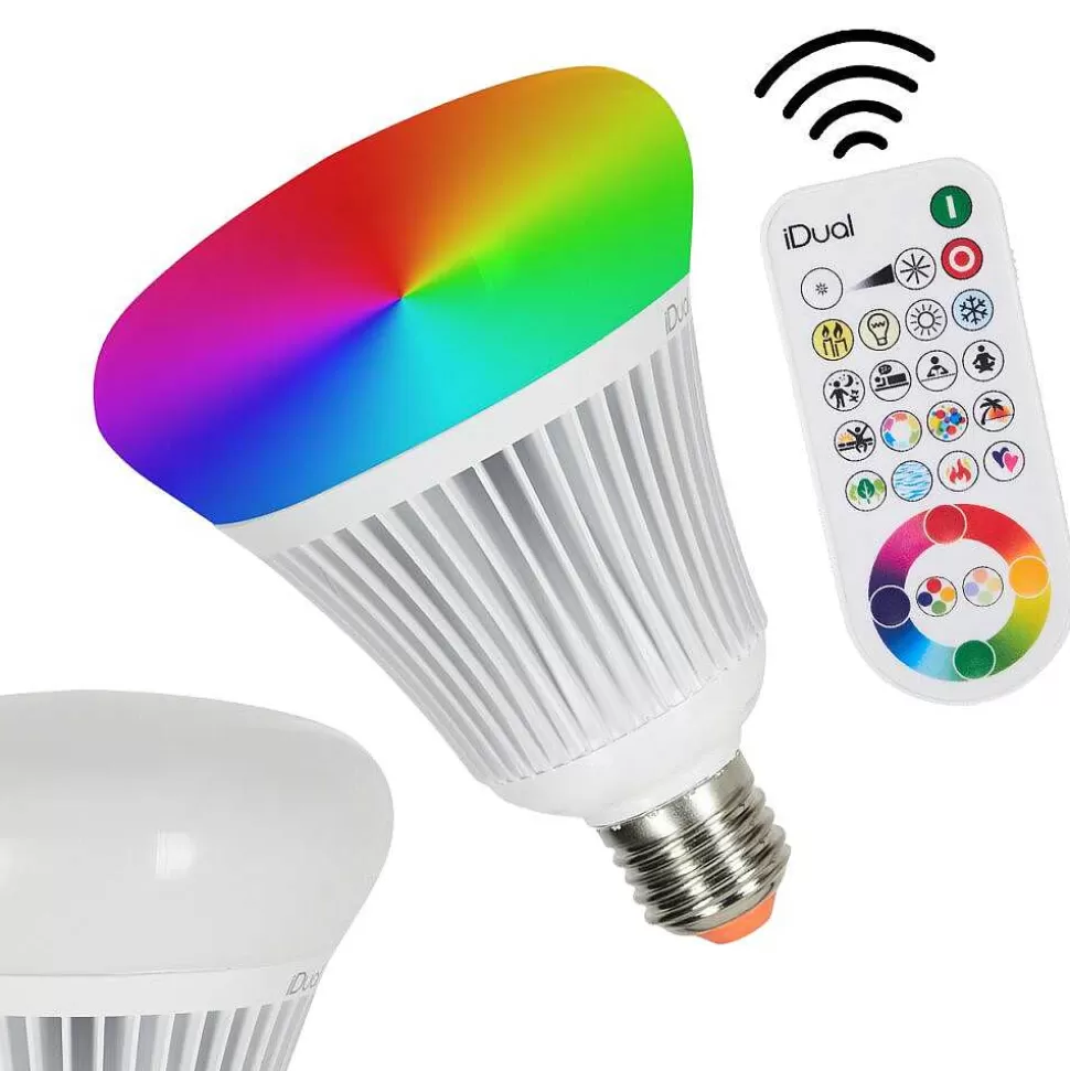 hofstein Ampoules Led>Candal E27 Led Rgb 16 Watt 2200-6500 Kelvin 806 Lumen Avec Telecommande