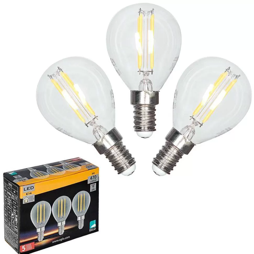 Luminaires Eglo Ampoules Led>Eglo 3X Led E14 4 Watt 2700 Kelvin 470 Lumen