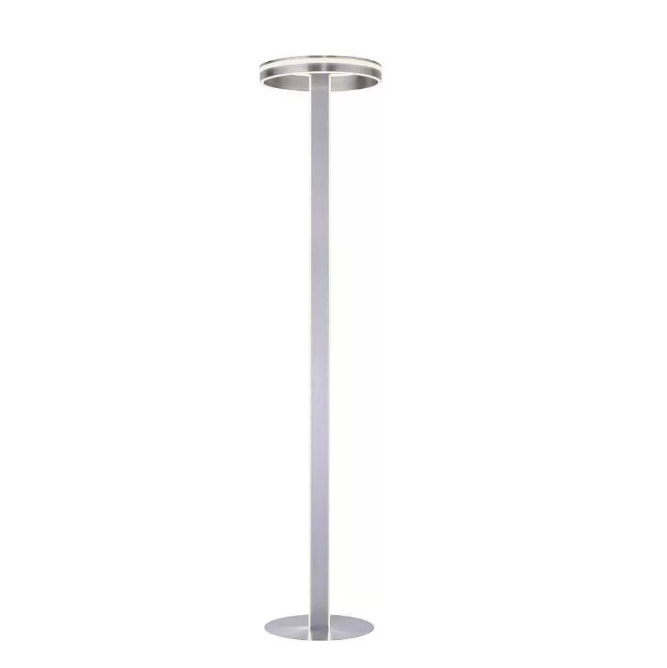 Paul Neuhaus Q-Serie Luminaires Interieurs Connectes>Lampadaire Paul-Neuhaus Q-Vito Led Acier Brosse, 3 Lumieres, Telecommandes