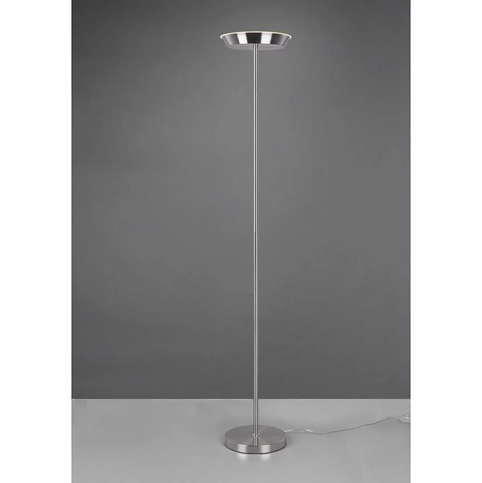 Luminaires Reality Wiz>Lampadaire Reality Swona Led Nickel Mat, 1 Lumiere, Telecommandes