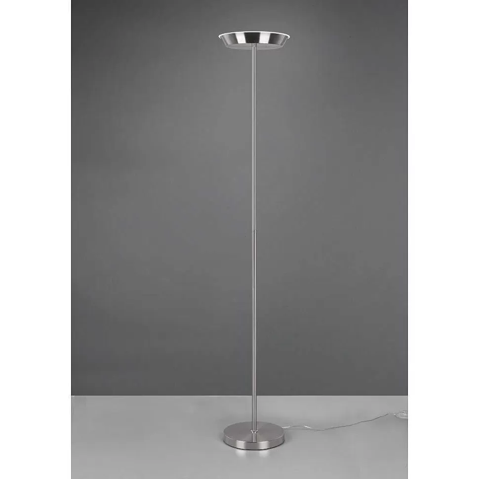 Luminaires Reality Wiz>Lampadaire Reality Swona Led Nickel Mat, 1 Lumiere, Telecommandes