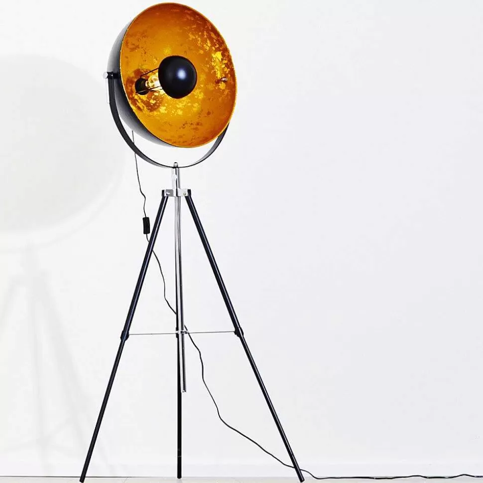 hofstein Lampadaires Et Lampadaires A Vasque>Lampadaire Saturn Chrome, Noir, 1 Lumiere