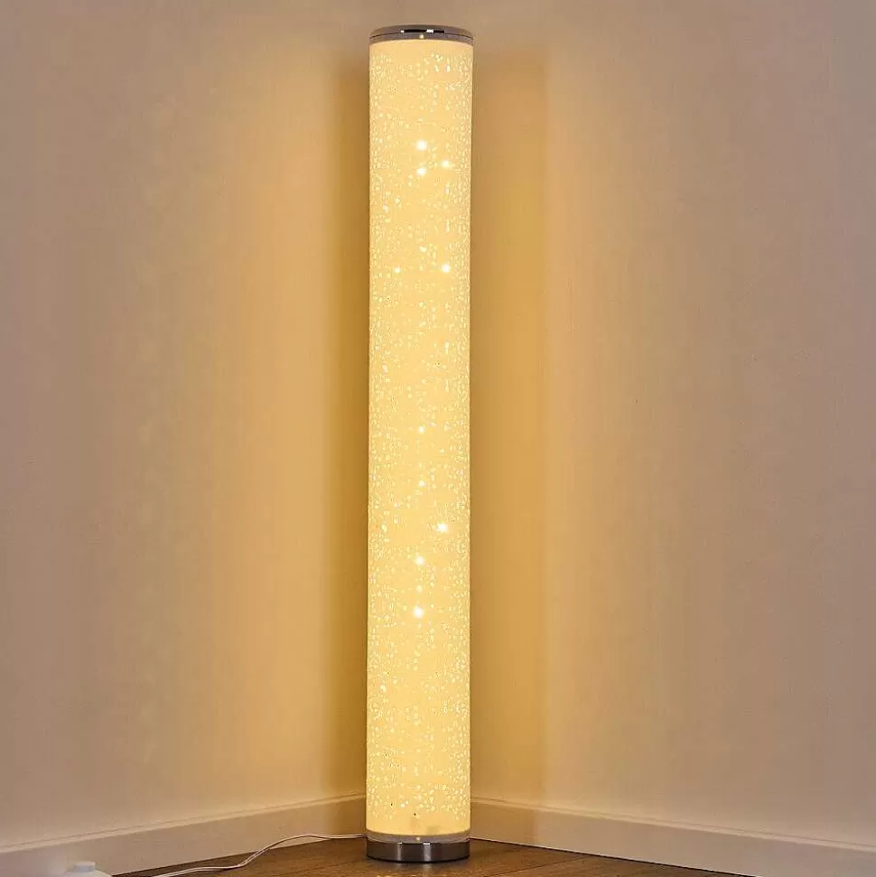hofstein Lampadaires Et Lampadaires A Vasque>Lampadaire Tumba Led Blanc, 1 Lumiere, Telecommandes, Changeur De Couleurs