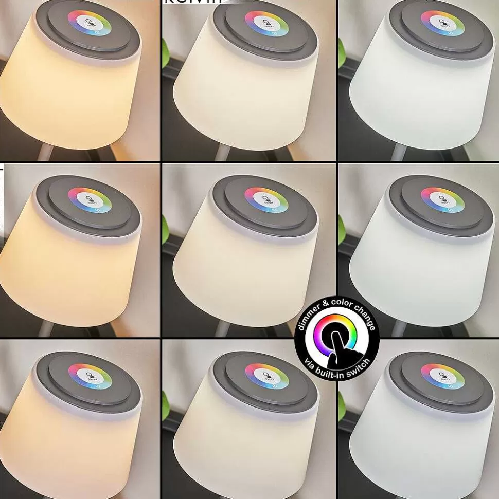 hofstein Lampes Rechargeables Et Lampes À Piles>Lampe A Poser Burzaco Led Anthracite, 1 Lumiere, Changeur De Couleurs