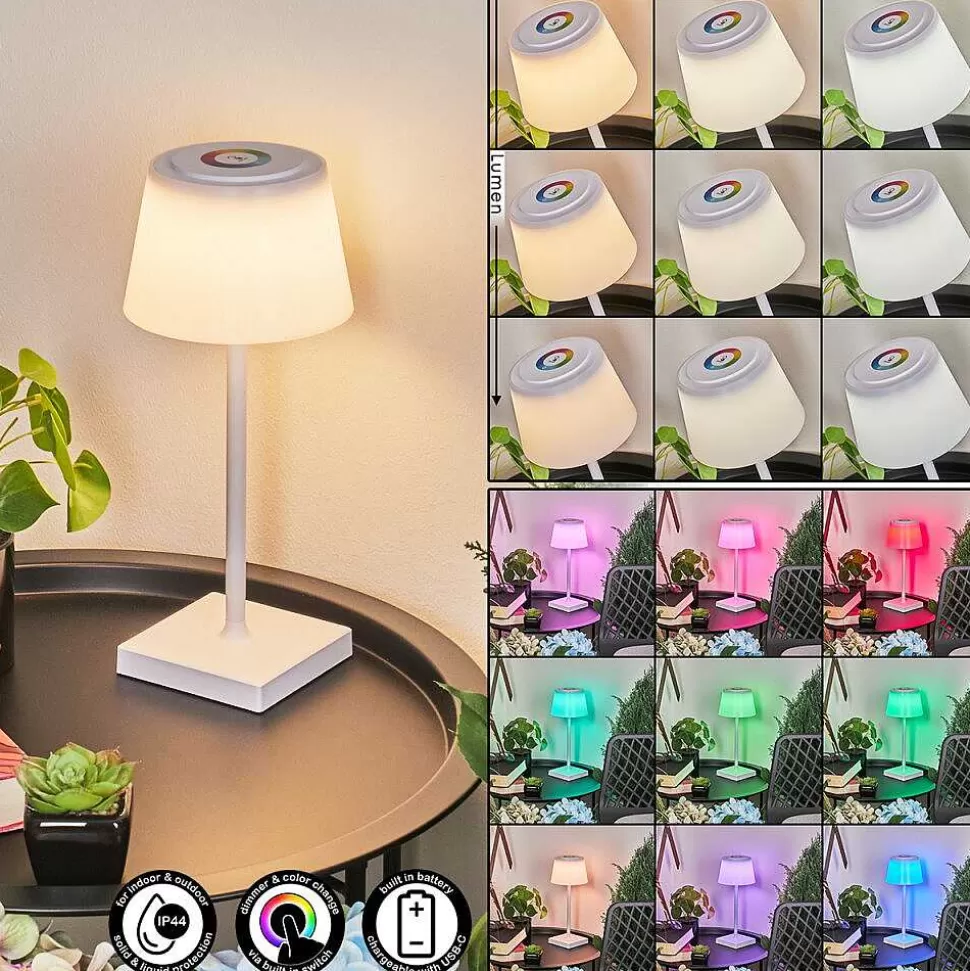 hofstein Lampes Rechargeables Et Lampes À Piles>Lampe A Poser Burzaco Led Blanc, 1 Lumiere, Changeur De Couleurs