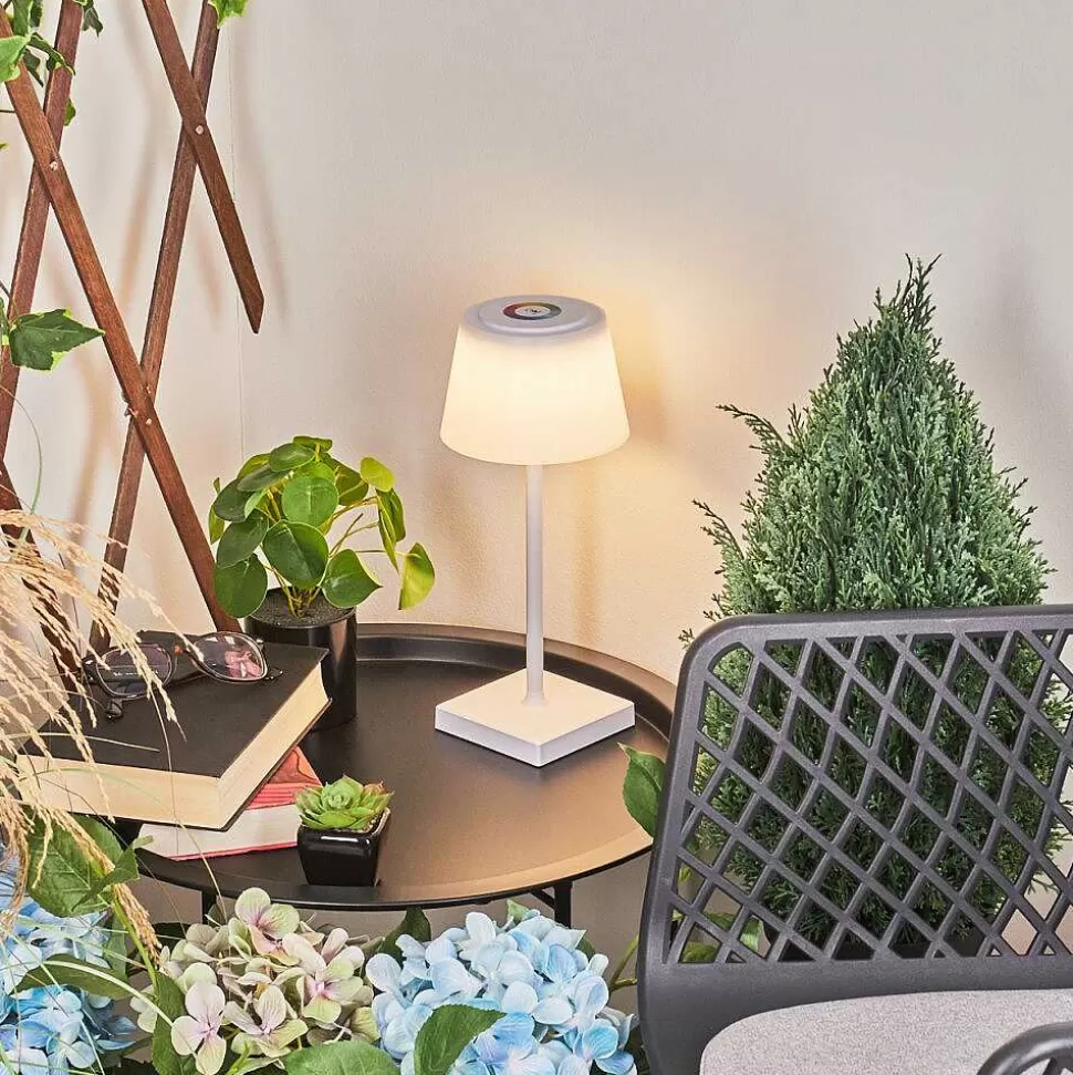 hofstein Lampes Rechargeables Et Lampes À Piles>Lampe A Poser Burzaco Led Blanc, 1 Lumiere, Changeur De Couleurs