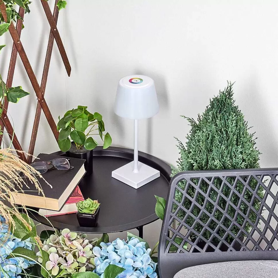 hofstein Lampes Rechargeables Et Lampes À Piles>Lampe A Poser Burzaco Led Blanc, 1 Lumiere, Changeur De Couleurs