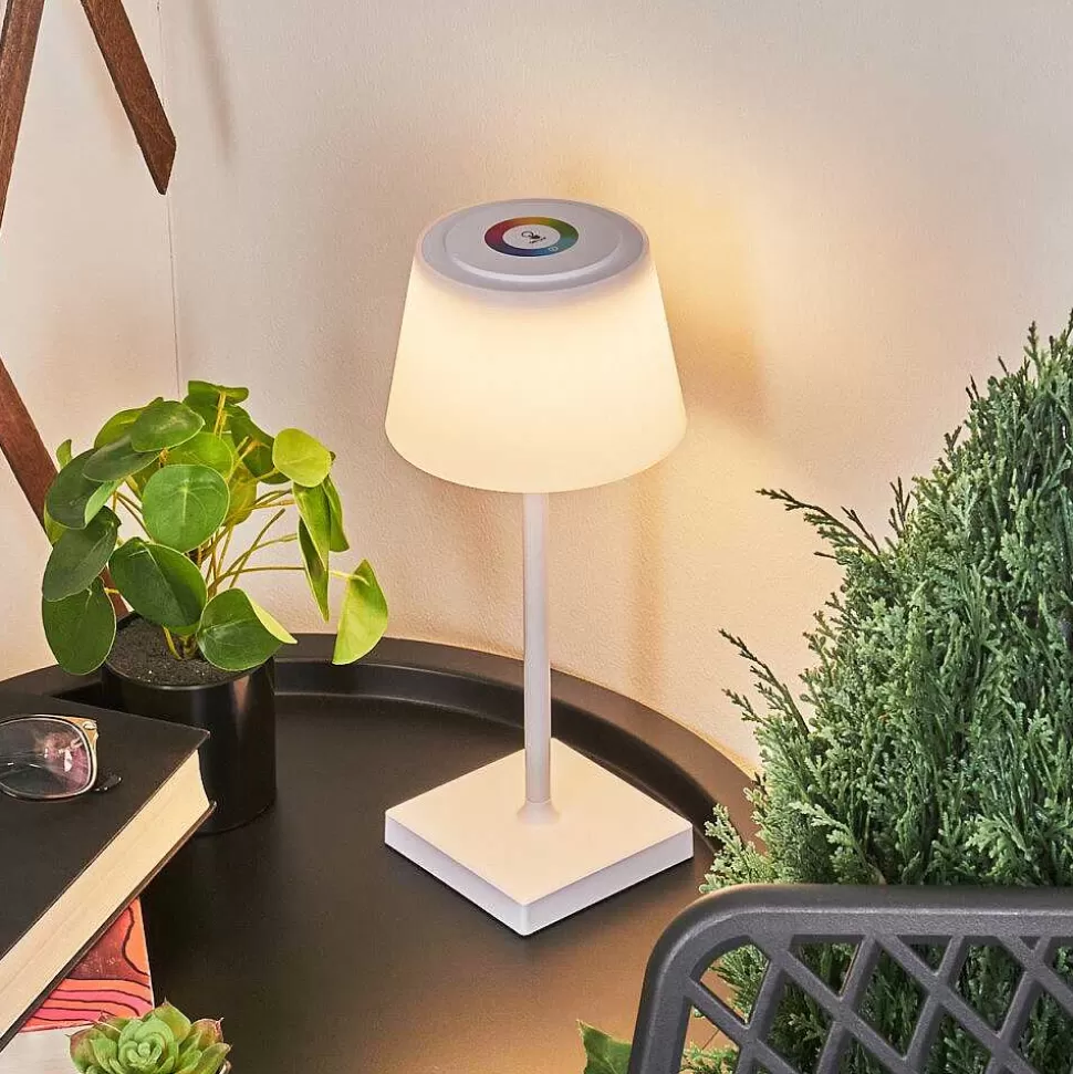 hofstein Lampes Rechargeables Et Lampes À Piles>Lampe A Poser Burzaco Led Blanc, 1 Lumiere, Changeur De Couleurs