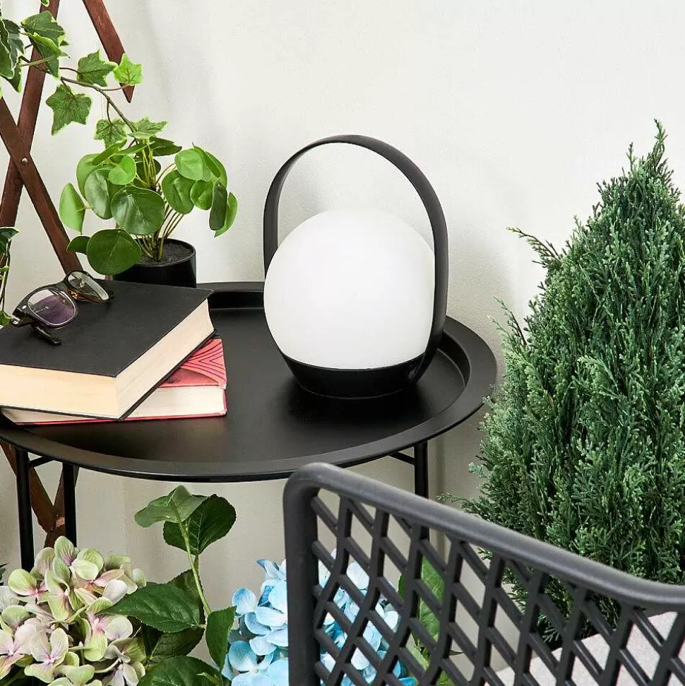 hofstein Lampes Rechargeables Et Lampes À Piles>Lampe A Poser Fair Led Noir, 1 Lumiere, Changeur De Couleurs