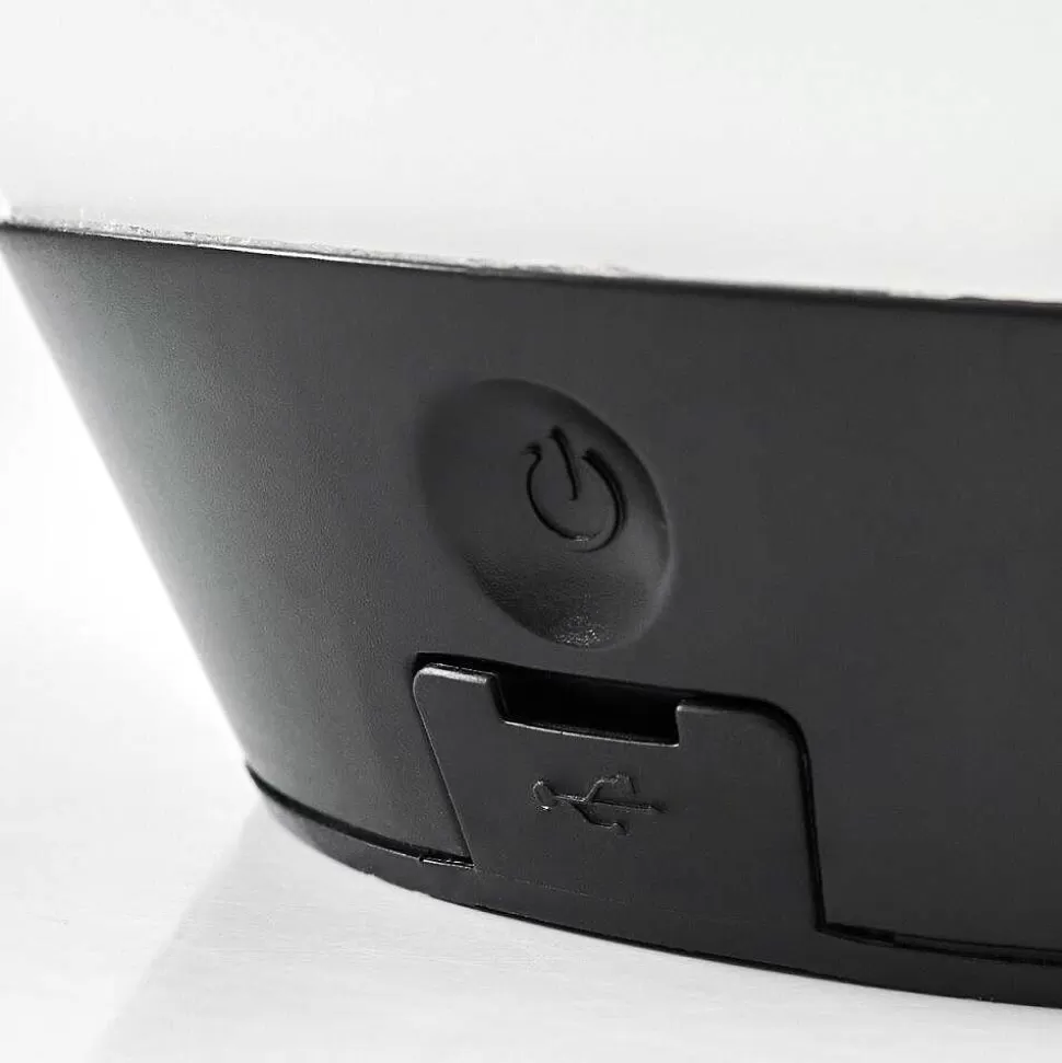 hofstein Lampes Rechargeables Et Lampes À Piles>Lampe A Poser Fair Led Noir, 1 Lumiere, Changeur De Couleurs