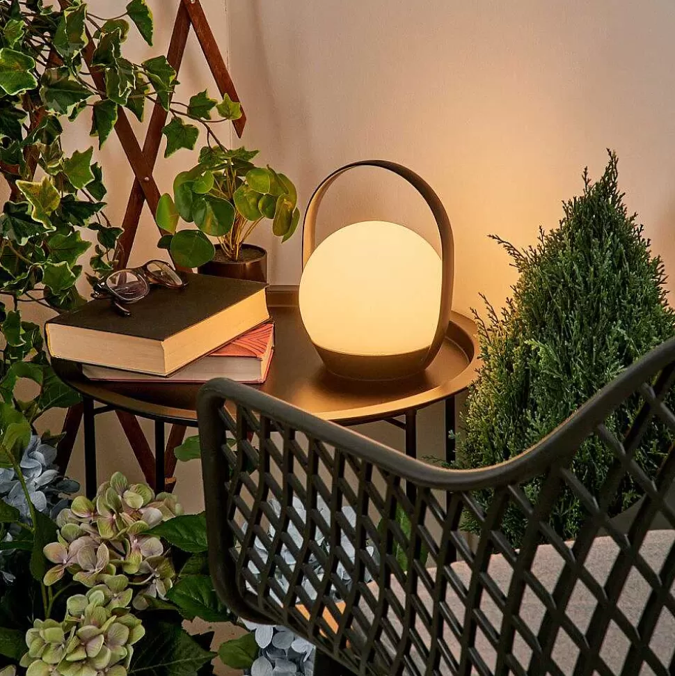 hofstein Lampes Rechargeables Et Lampes À Piles>Lampe A Poser Fair Led Noir, 1 Lumiere, Changeur De Couleurs