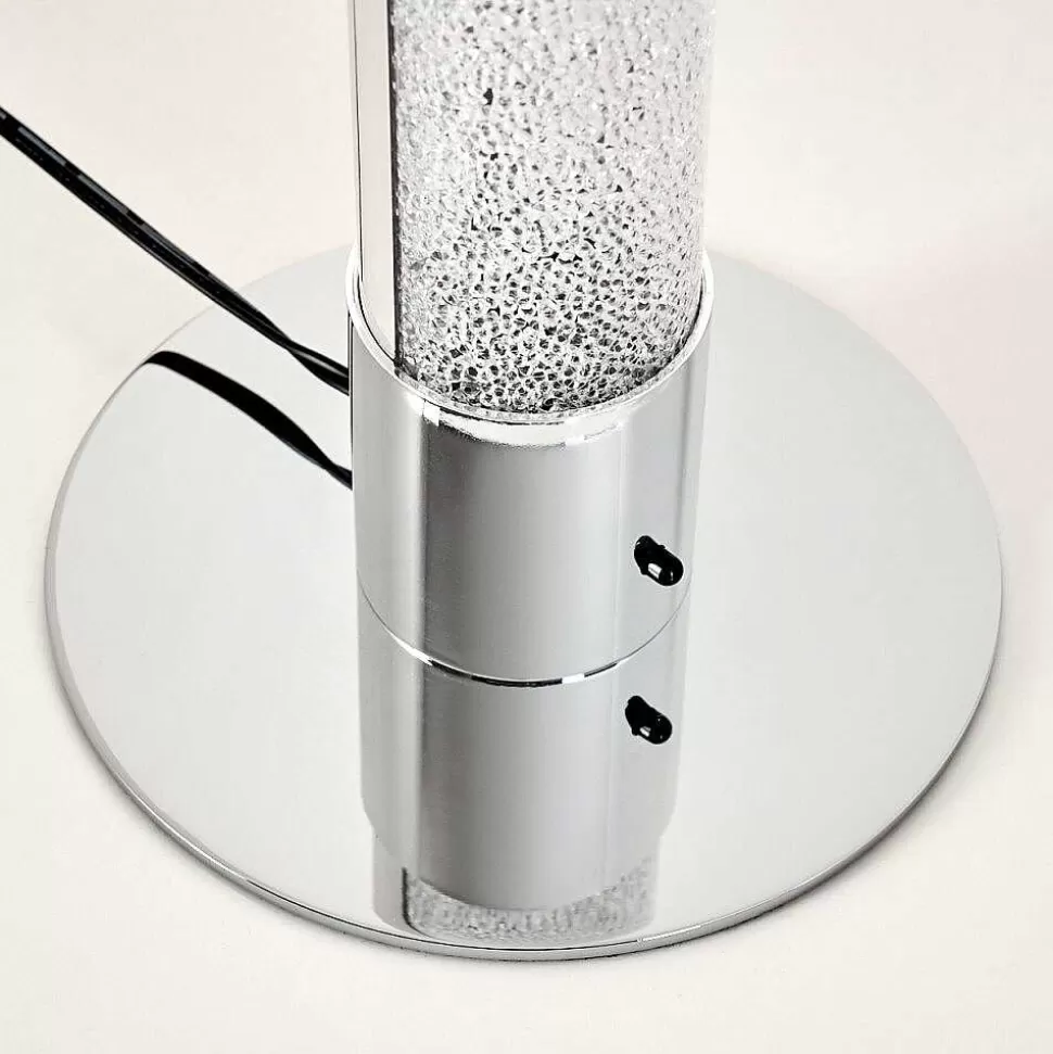 hofstein Lampes À Poser>Lampe A Poser Flaut Led Chrome, 1 Lumiere, Telecommandes, Changeur De Couleurs