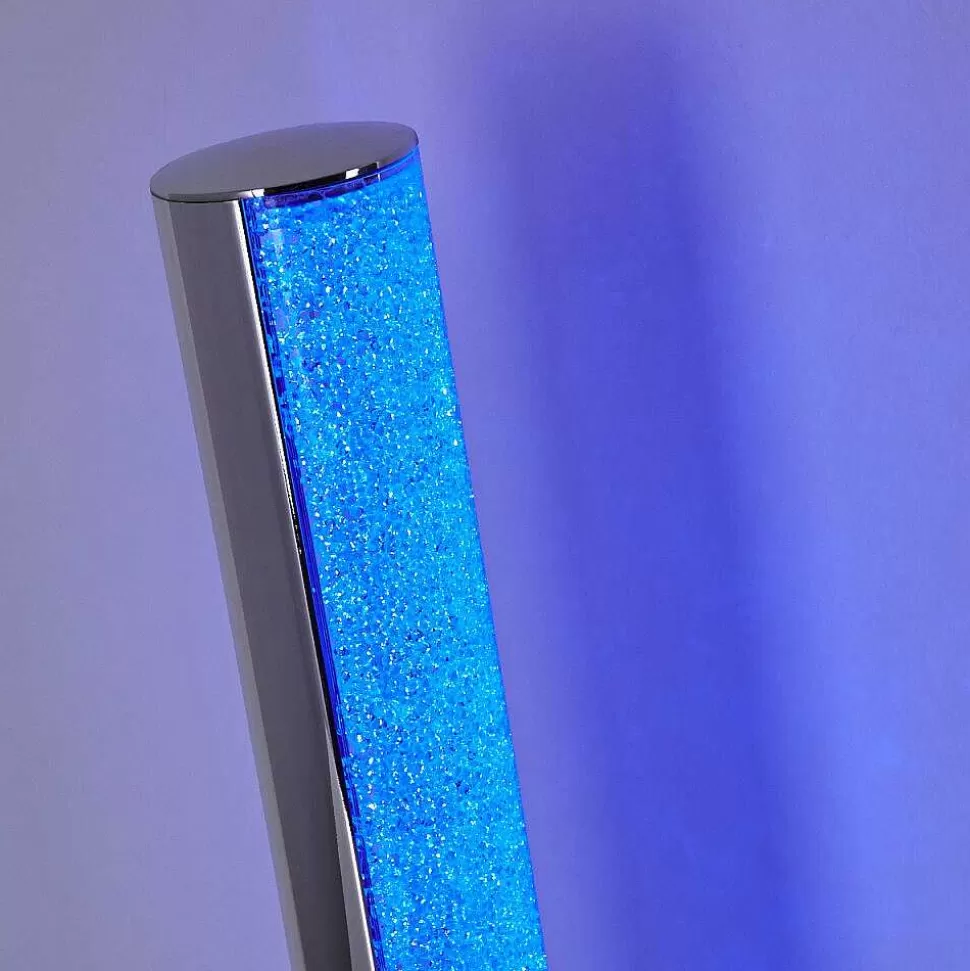 hofstein Lampes À Poser>Lampe A Poser Flaut Led Chrome, 1 Lumiere, Telecommandes, Changeur De Couleurs