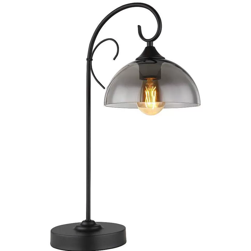 Luminaires Globo Lighting Luminaires Antiques>Lampe De Table Globo Cottage Noir, 1 Lumiere
