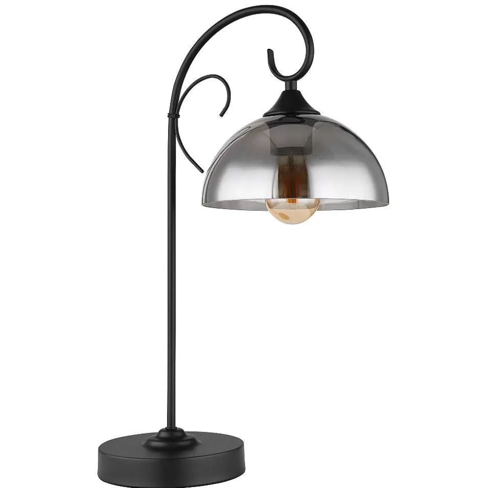 Luminaires Globo Lighting Luminaires Antiques>Lampe De Table Globo Cottage Noir, 1 Lumiere