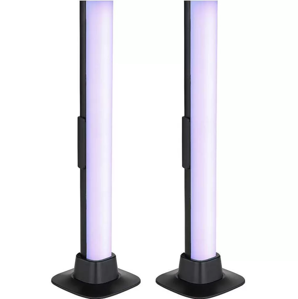 Luminaires Globo Lighting Tuya>Lampe De Table Globo Polliver Led Noir, 1 Lumiere, Changeur De Couleurs