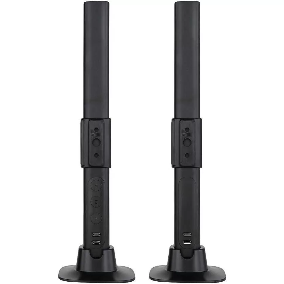 Luminaires Globo Lighting Tuya>Lampe De Table Globo Polliver Led Noir, 1 Lumiere, Changeur De Couleurs