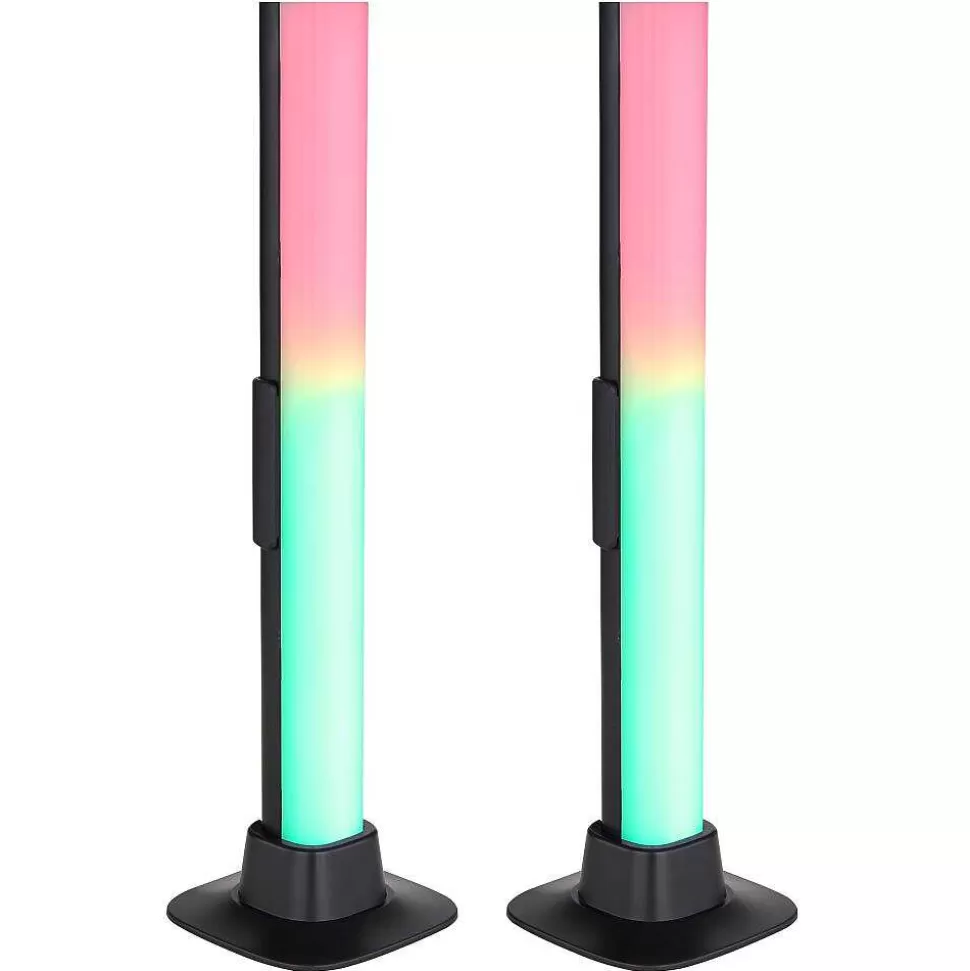 Luminaires Globo Lighting Tuya>Lampe De Table Globo Polliver Led Noir, 1 Lumiere, Changeur De Couleurs