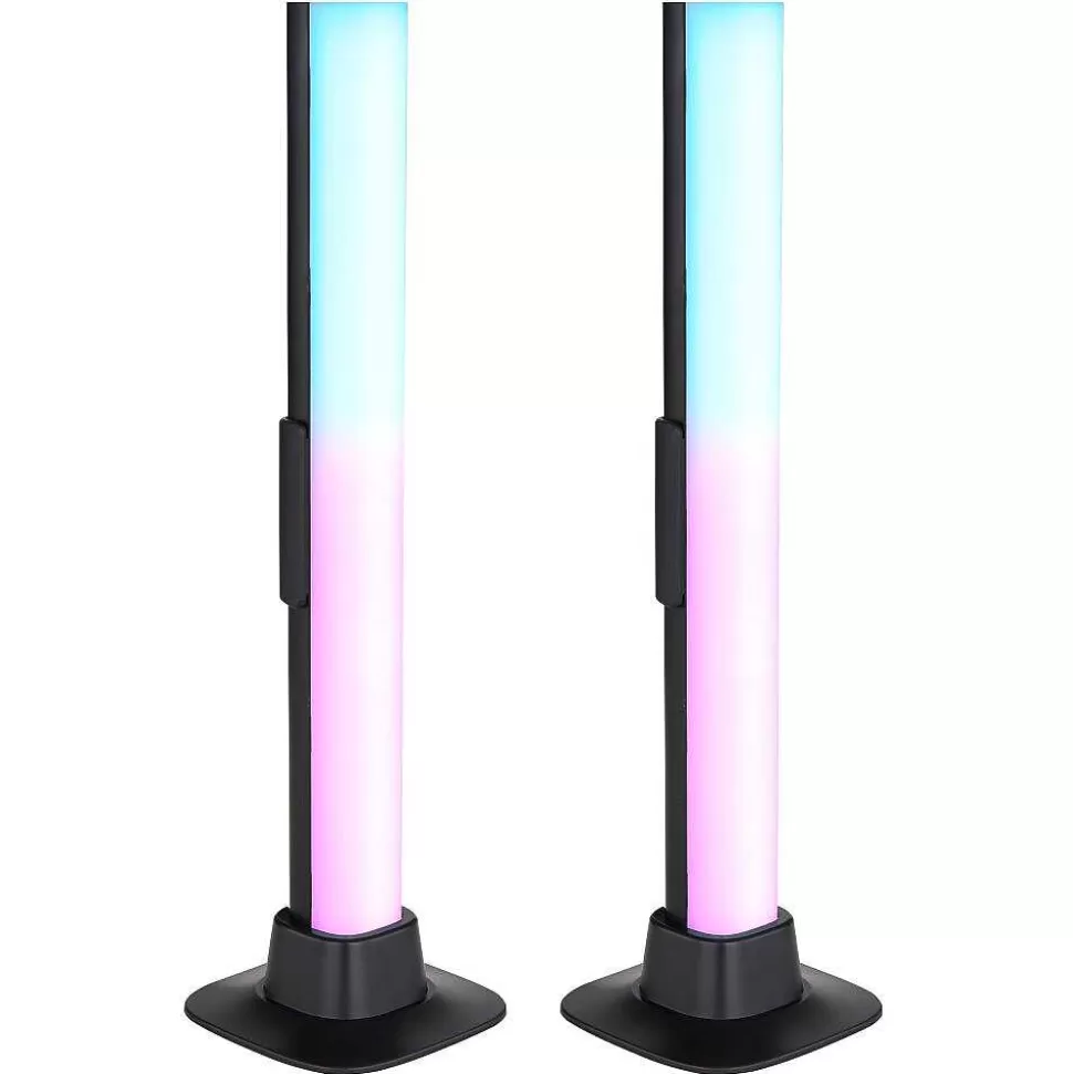 Luminaires Globo Lighting Tuya>Lampe De Table Globo Polliver Led Noir, 1 Lumiere, Changeur De Couleurs