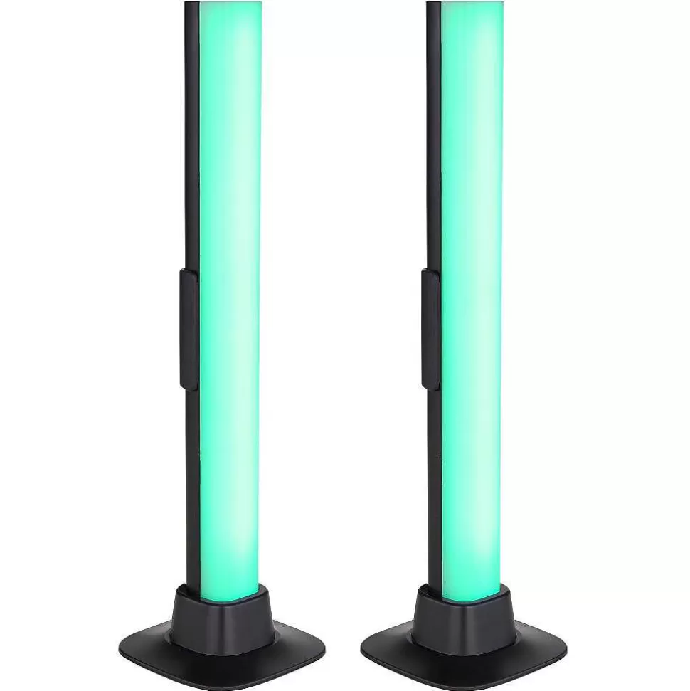 Luminaires Globo Lighting Tuya>Lampe De Table Globo Polliver Led Noir, 1 Lumiere, Changeur De Couleurs