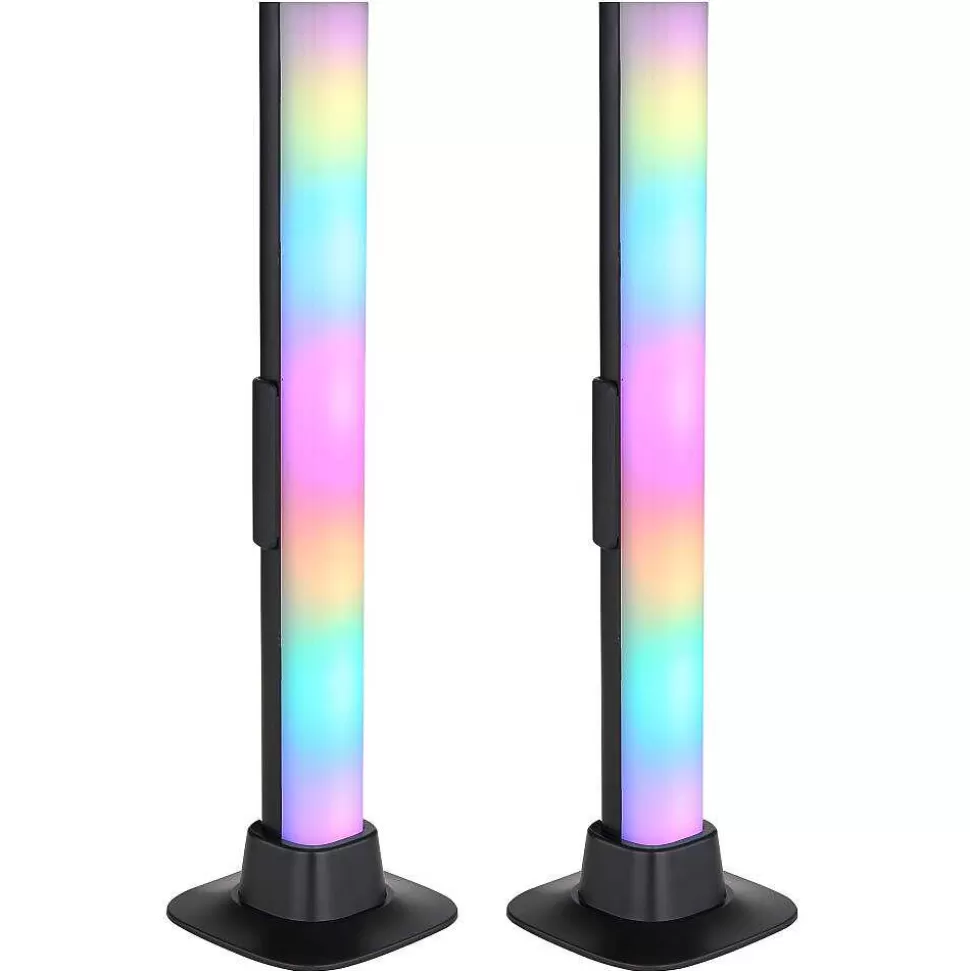 Luminaires Globo Lighting Tuya>Lampe De Table Globo Polliver Led Noir, 1 Lumiere, Changeur De Couleurs