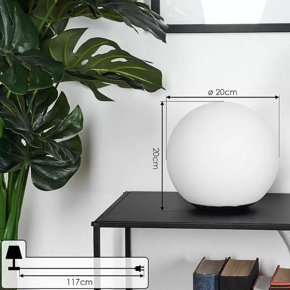 Idual Luminaires Extérieurs Connectes>Lampe De Table Dahlia Led Nickel Mat, 1 Lumiere, Telecommandes, Changeur De Couleurs