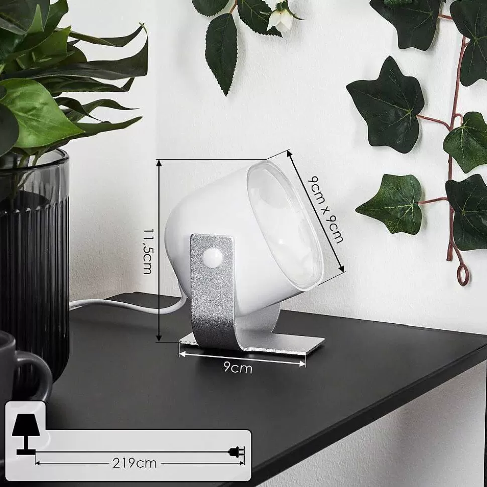 hofstein Luminaires Interieurs Connectes>Lampe De Table Ledo Argente, 1 Lumiere, Changeur De Couleurs
