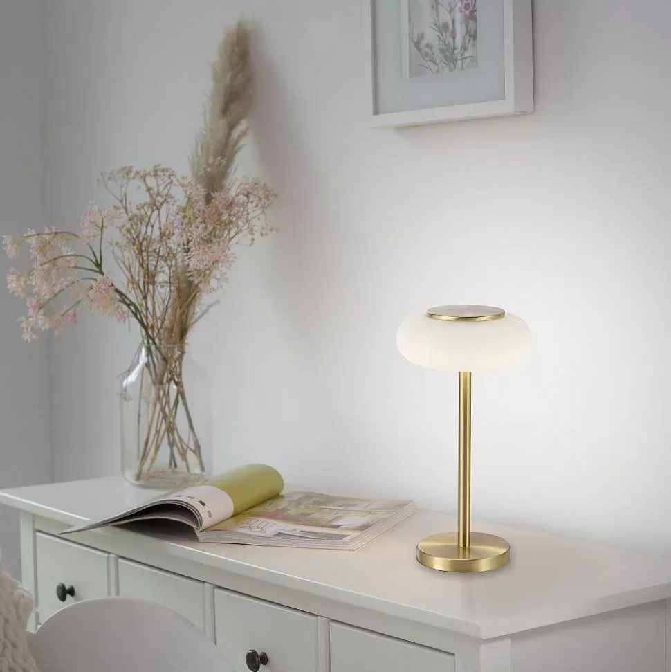 Paul Neuhaus Q-Serie Philips Hue>Lampe De Table Paul Neuhaus Q-Etienne Led Laiton, 1 Lumiere, Telecommandes