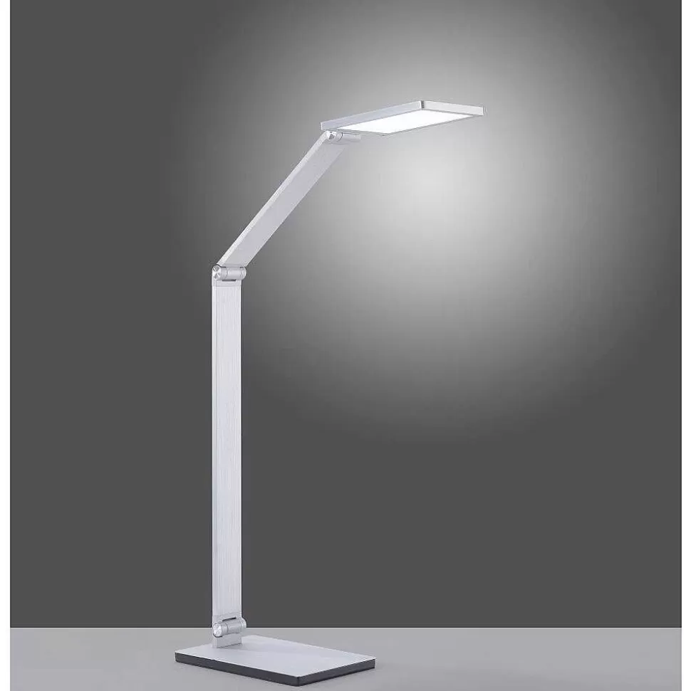 Paul Neuhaus Q-Serie Paul Neuhaus Q>Lampe De Table Paul Neuhaus Q-Hannes Led Argente, 1 Lumiere, Telecommandes
