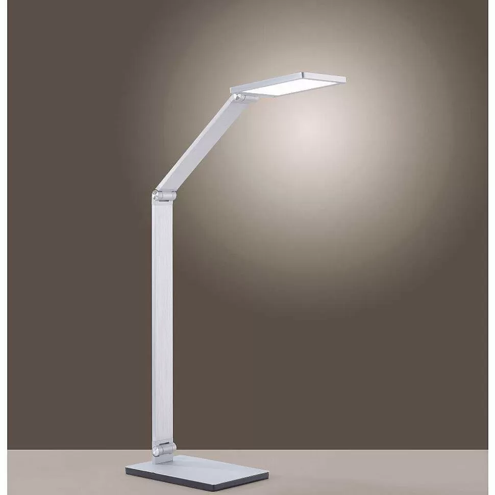 Paul Neuhaus Q-Serie Paul Neuhaus Q>Lampe De Table Paul Neuhaus Q-Hannes Led Argente, 1 Lumiere, Telecommandes