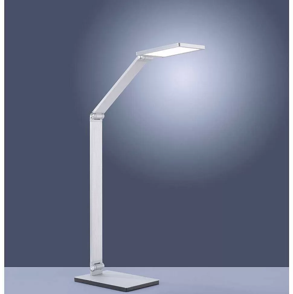 Paul Neuhaus Q-Serie Paul Neuhaus Q>Lampe De Table Paul Neuhaus Q-Hannes Led Argente, 1 Lumiere, Telecommandes