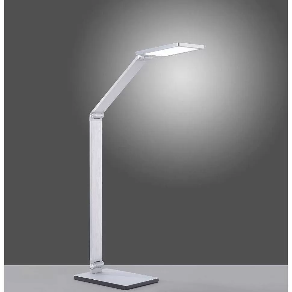 Paul Neuhaus Q-Serie Paul Neuhaus Q>Lampe De Table Paul Neuhaus Q-Hannes Led Argente, 1 Lumiere, Telecommandes