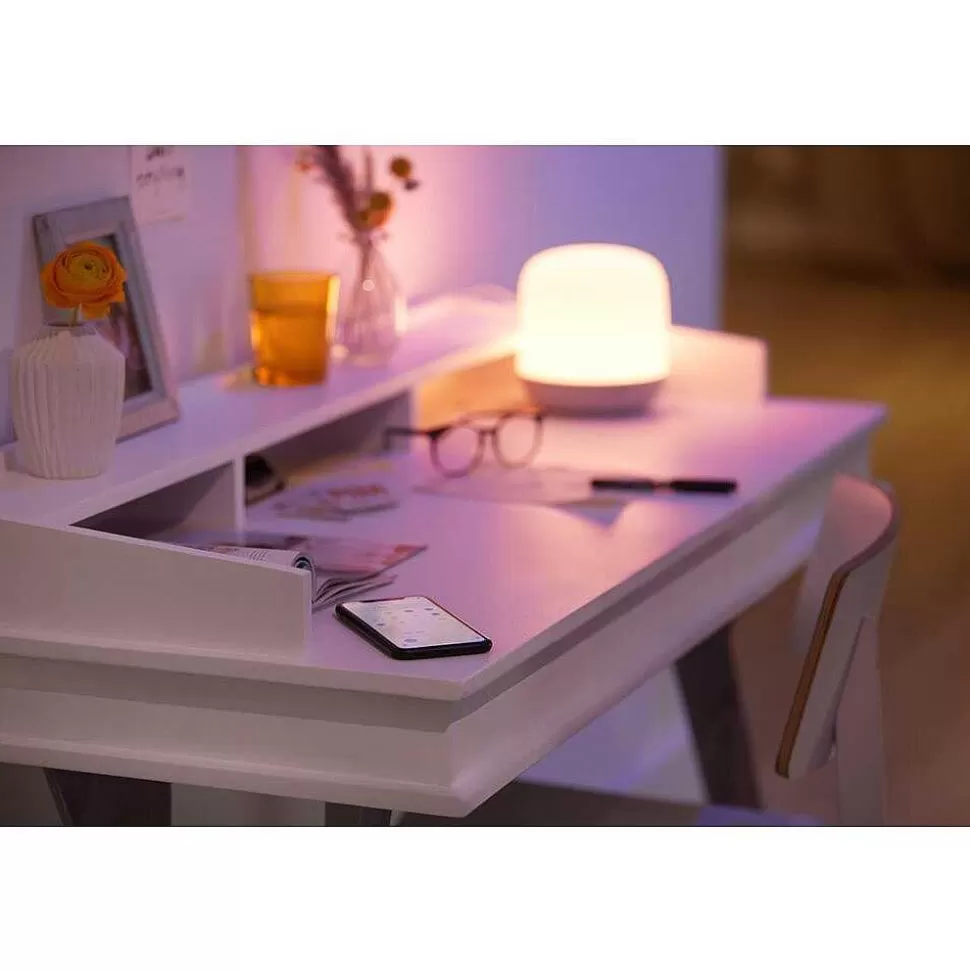 Luminaires Philips Wiz>Lampe De Table Philips Wiz Hero Led Blanc, 1 Lumiere, Telecommandes, Changeur De Couleurs