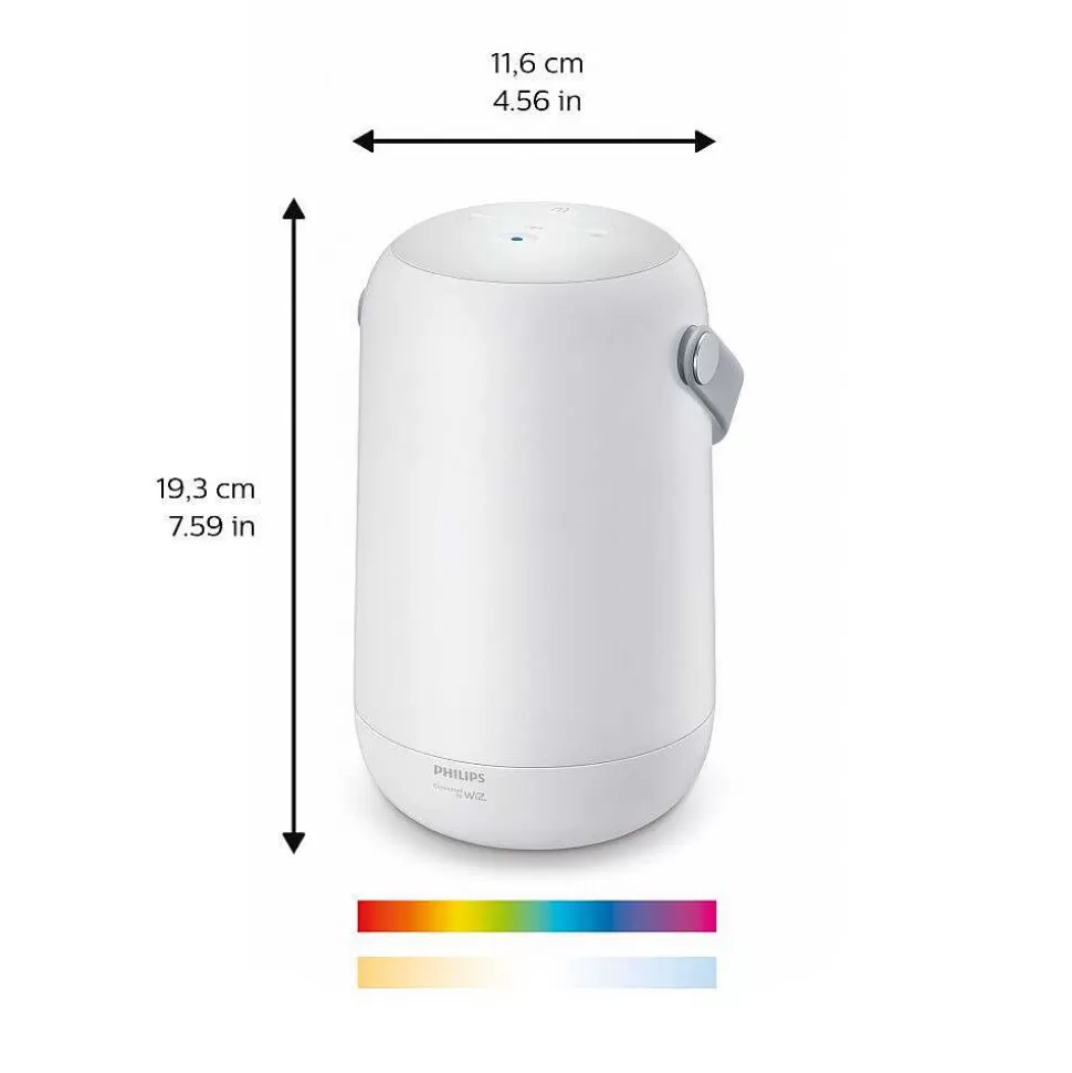 Luminaires Philips Wiz>Lampe De Table Philips Wiz Portable Led Blanc, 1 Lumiere, Changeur De Couleurs