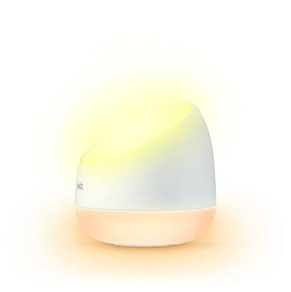 Luminaires Philips Wiz>Lampe De Table Philips Wiz Squire Led Blanc, 1 Lumiere, Telecommandes, Changeur De Couleurs