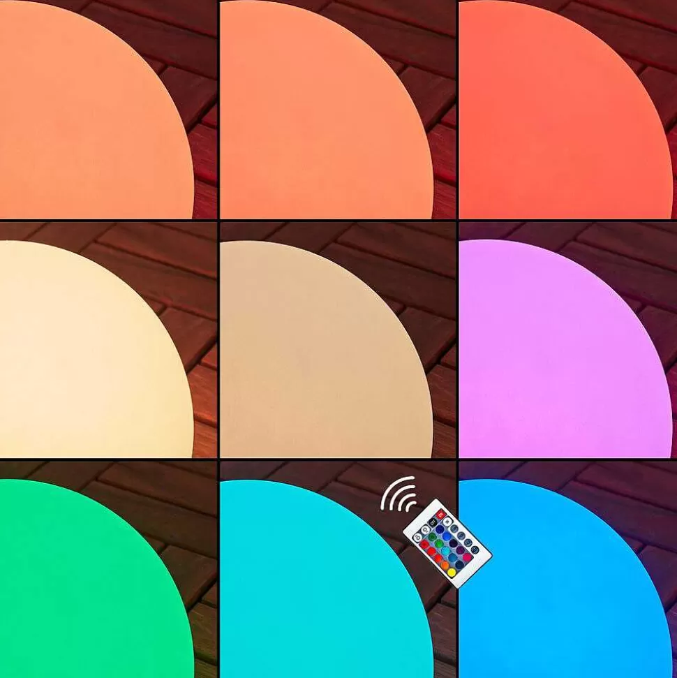 hofstein Lampes Solaires>Lampe Solaires Ykullen Led Noir, 1 Lumiere, Telecommandes, Changeur De Couleurs