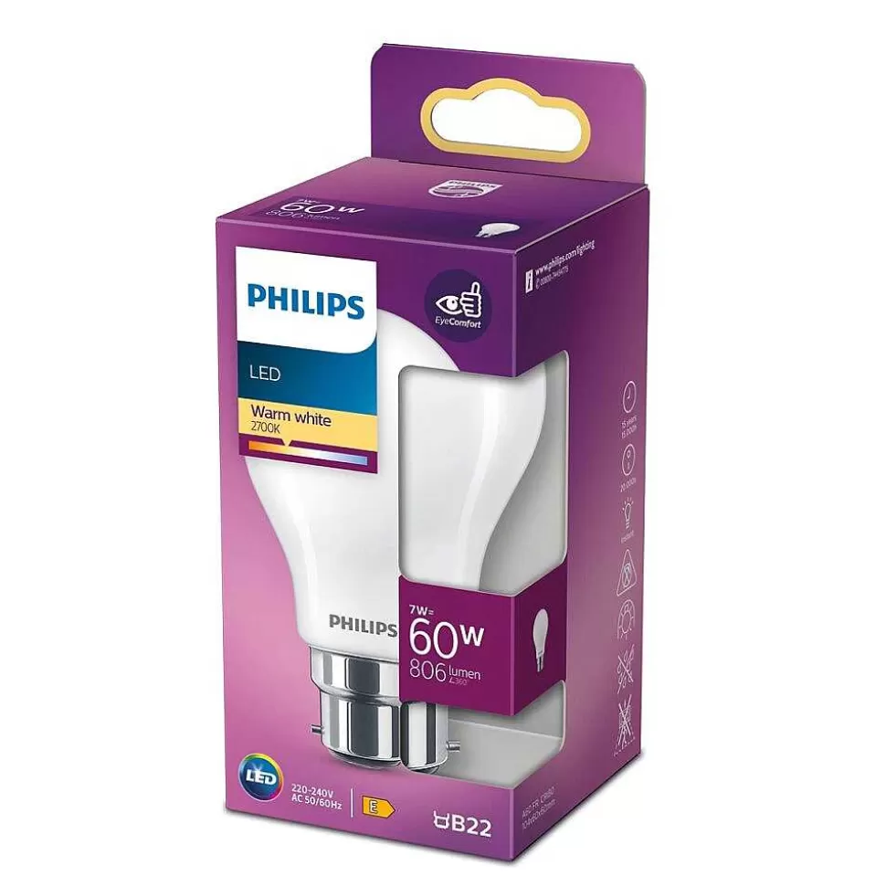 Luminaires Philips Autres Culots>Led B22D 60 Watt 2700 Kelvin 806 Lumen Philips