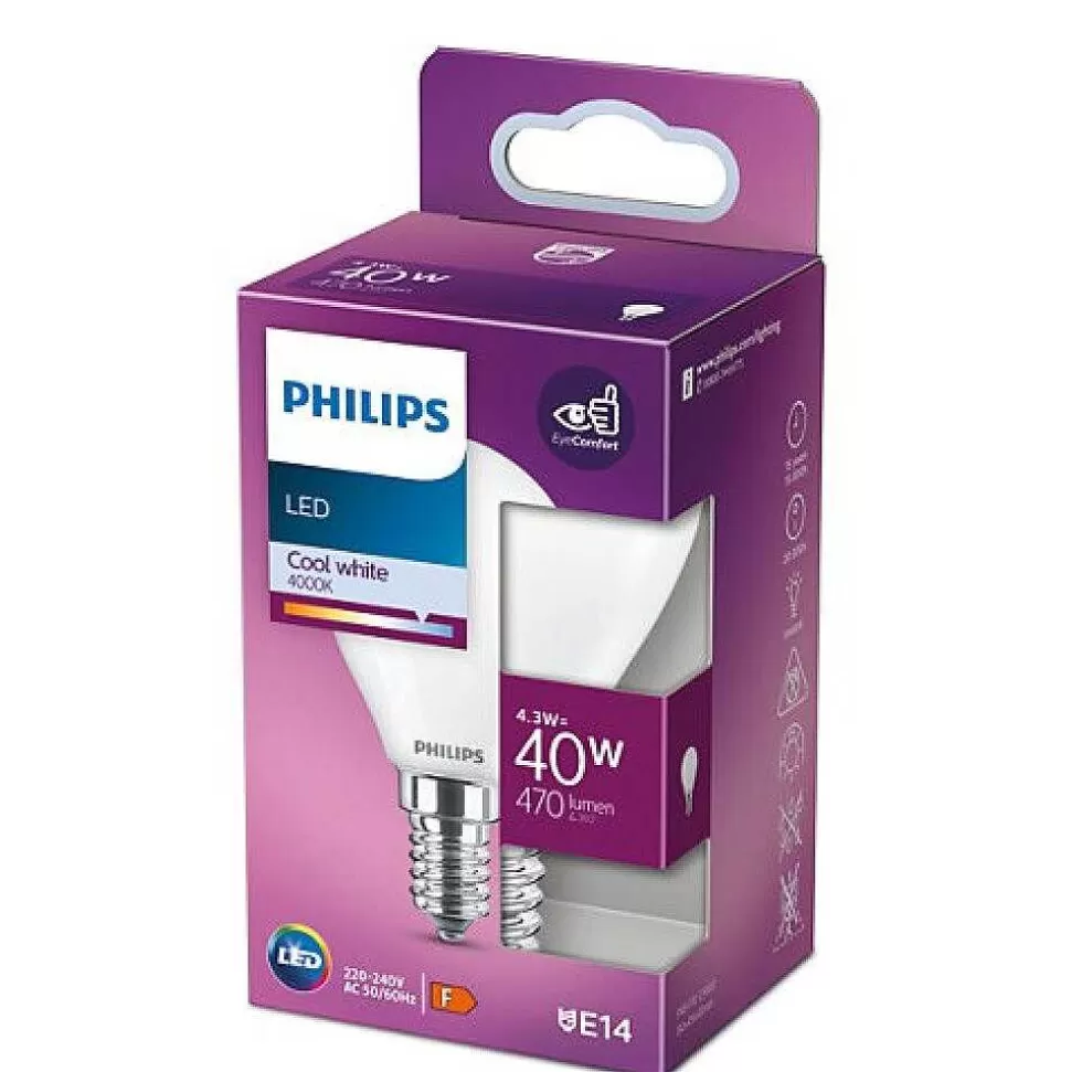 Luminaires Philips Ampoules Led>Led E14 40 Watt 4000 Kelvin 470 Lumen Philips