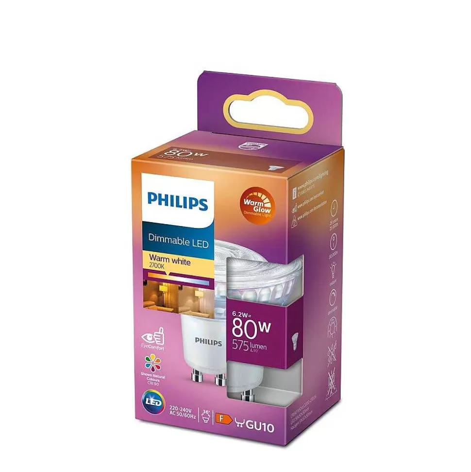 Luminaires Philips Ampoules Led>Led Gu10 80 Watt 2700-2200 Kelvin 575 Lumen Philips