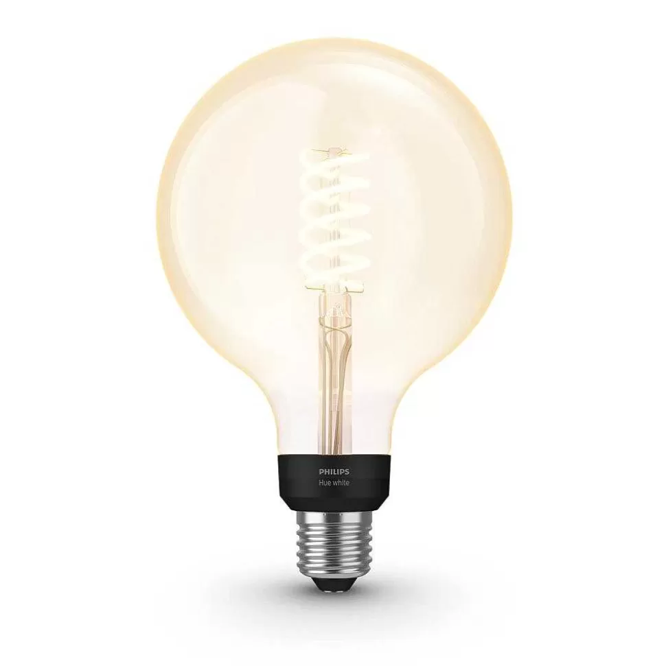 Luminaires Philips Ampoules Led>Led White Filament Globe E27 7 Watt 2100 Kelvin 600 Lumen Philips Hue