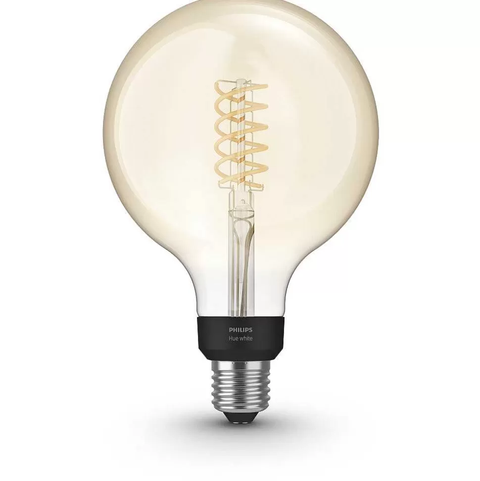 Luminaires Philips Ampoules Led>Led White Filament Globe E27 7 Watt 2100 Kelvin 600 Lumen Philips Hue