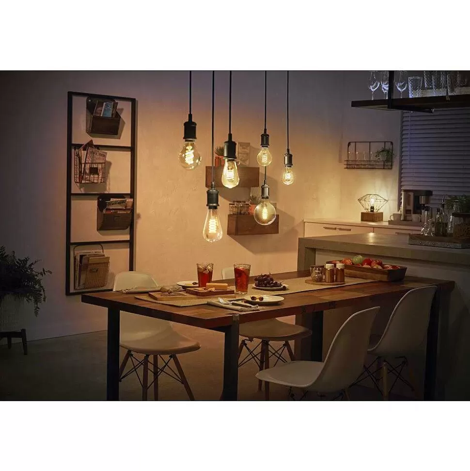 Luminaires Philips Ampoules Led>Led White Filament Globe E27 7 Watt 2100 Kelvin 600 Lumen Philips Hue