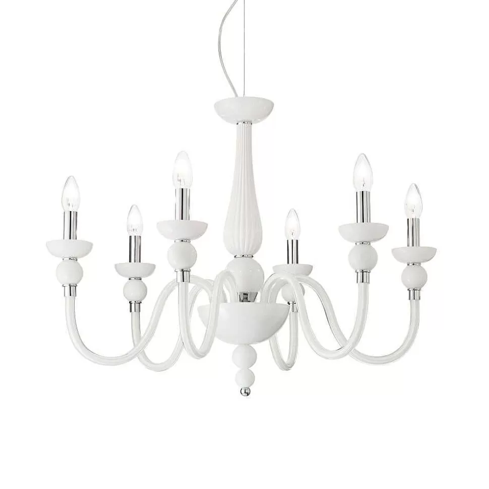 Luminaires Ideallux Lustres>Lustre Ideal Lux Doge Chrome, 6 Lumieres